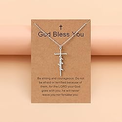 Lcherry Kaylee Name Cross Necklace Personalized