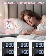 GREADIO Portable CD Player Bluetooth 5.0 Speaker System Pink view 7