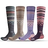 OutdoorMaster Merino Wool Ski Socks for Men & Women, Unisex Thermal Winter Warm Snowboarding Socks for Cold Weather