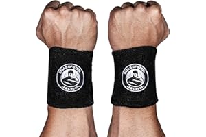 Kettlebells Wrist Guard [Bells of Steel] BellGuard Wrist Sweatband with Plastic Inserts for Shock Absorption | Gym Wrist Wrap