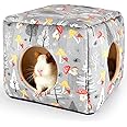 Bienbee Guinea Pig Hideout, Washable Guinea Pigs House Cozy Guinea Pigs Bed for Small Pet Bunny/Rabbit/Hamster/Chinchilla Guinea Pig Accessories Mushroom