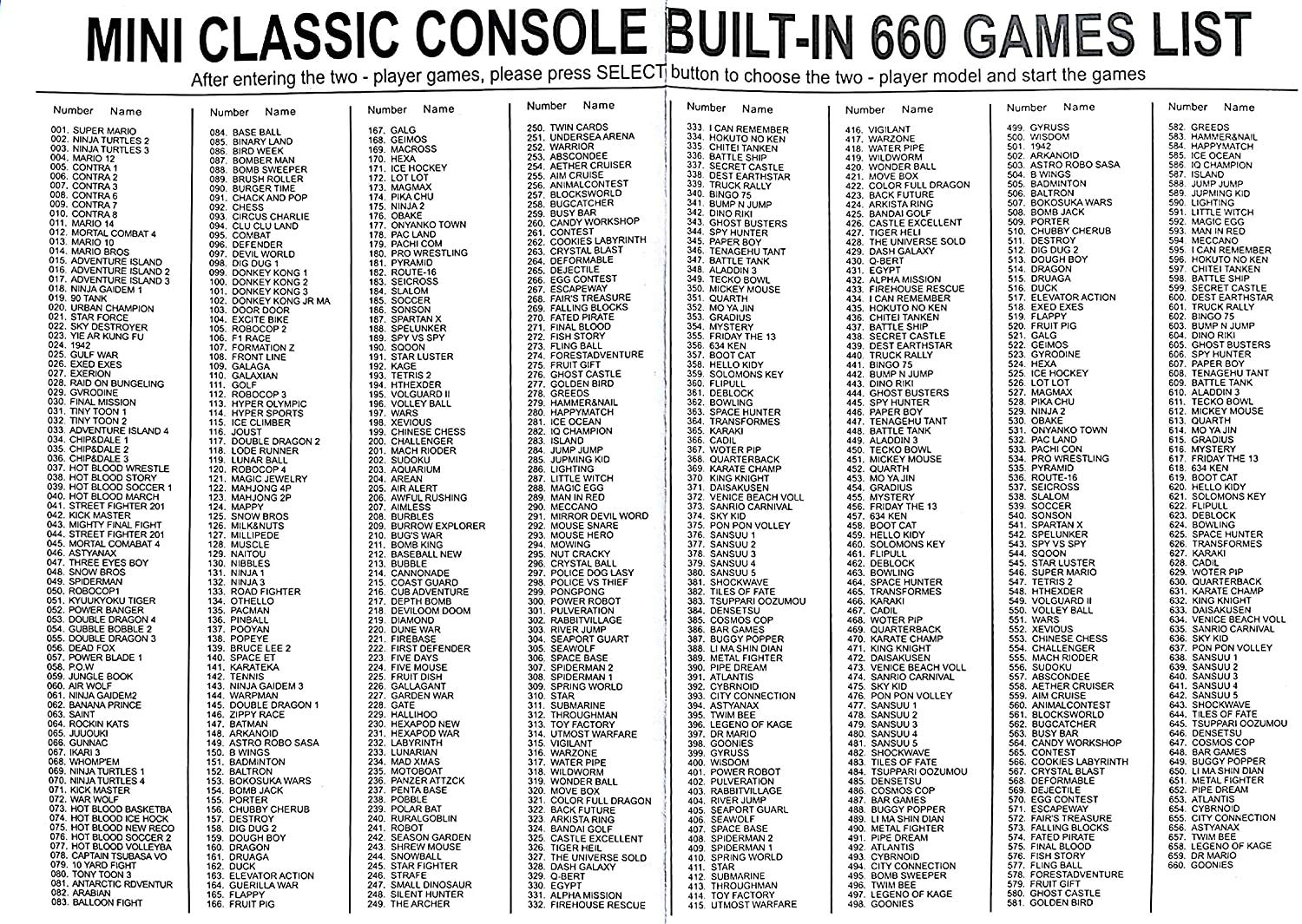 Mini Retro Game Consoles Built-in 660 Games Video Games, Bring You Happy Childhood Memories（AV Out ）: Video Games