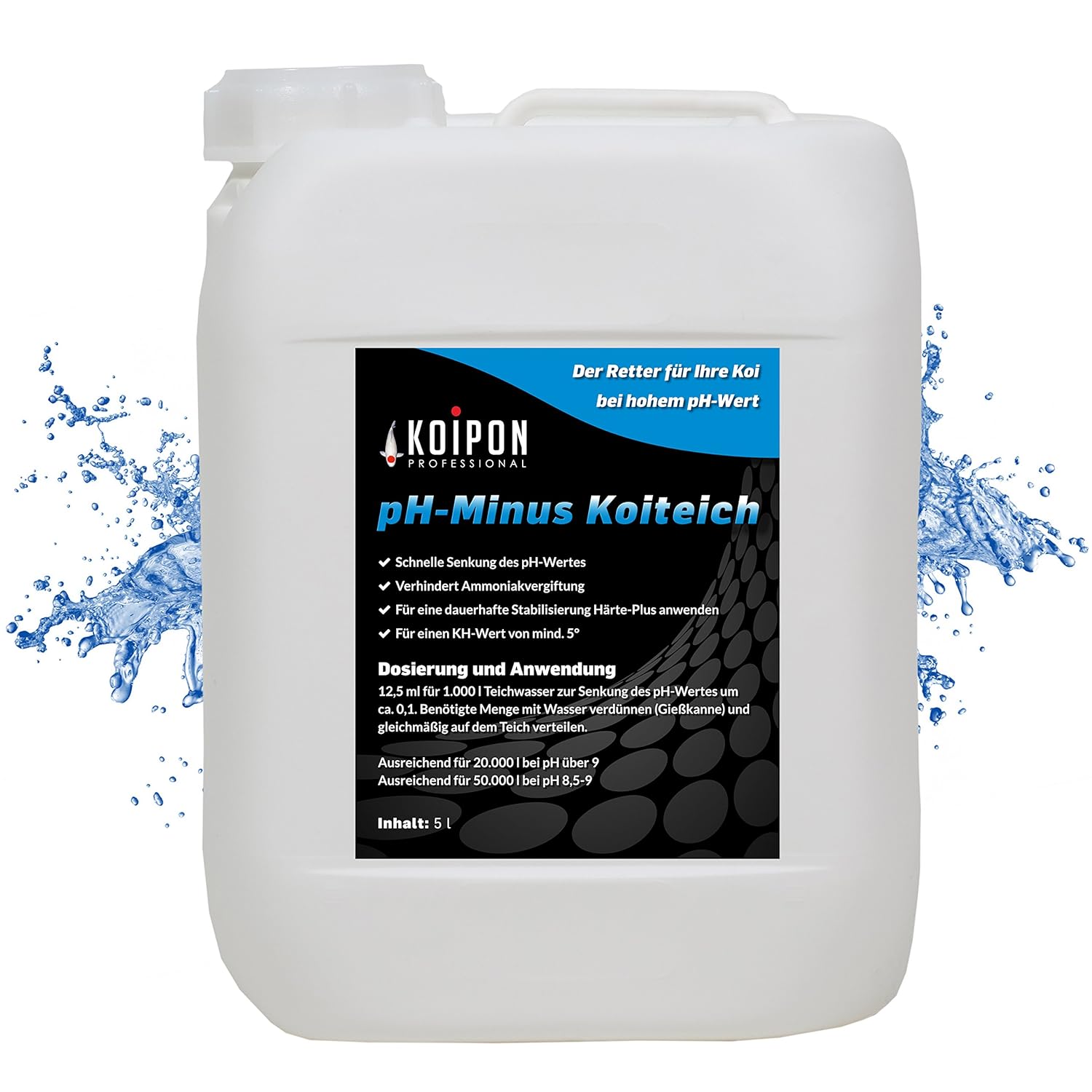 PH Minus 5 L Senkt Hohen PH Wert Und Reduziert Ammoniak Im ...