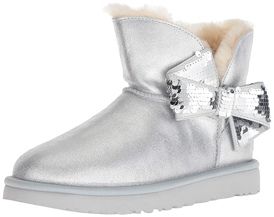 UGG Damenschuhe - Stiefeletten MINI SEQUIN BOW - Silver - 42 EU/ 9 UK