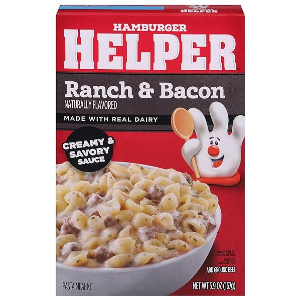 HAMBURGER HELPER RANCH & BACON PASTA & SAUCE...
