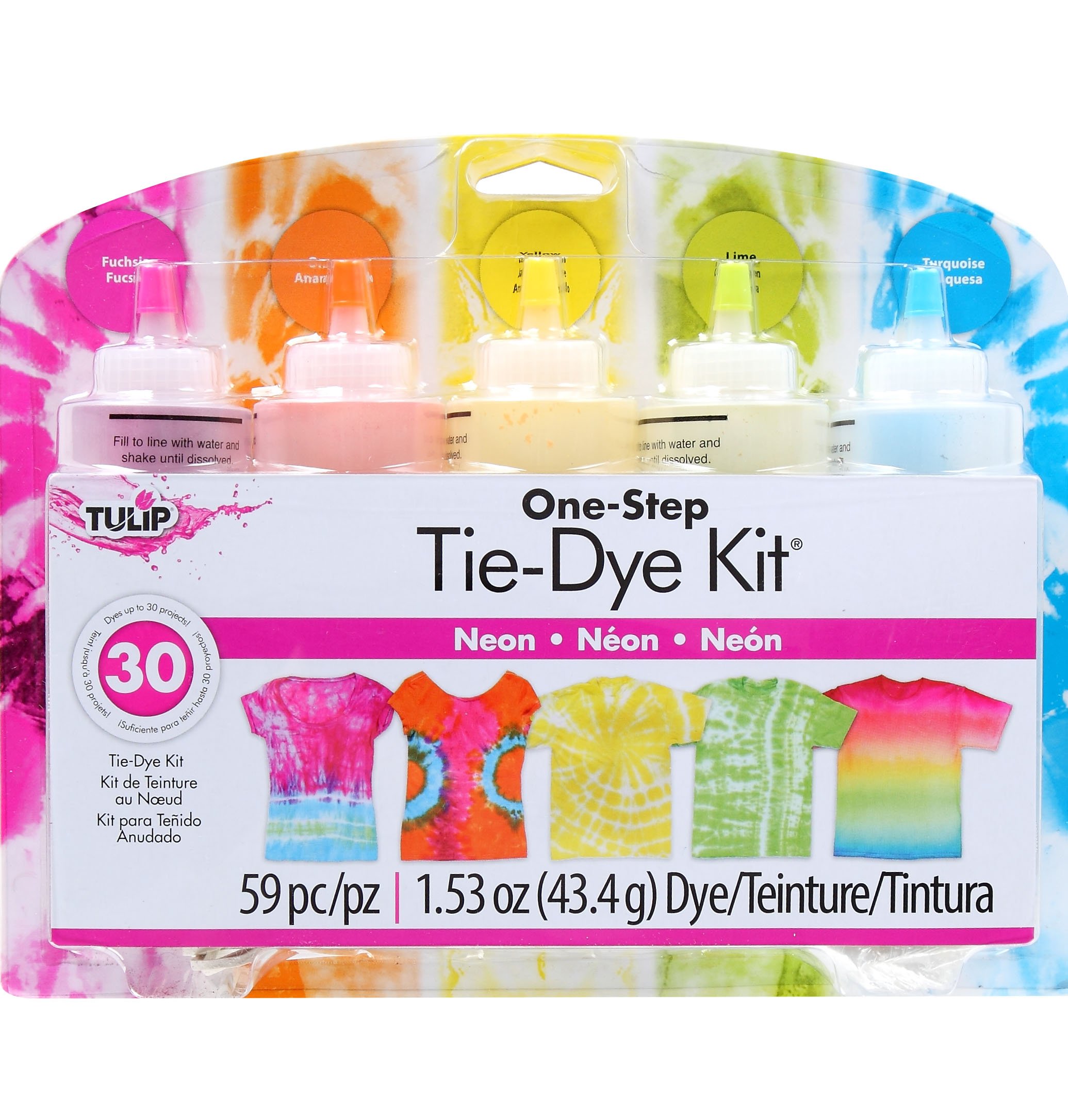 Tulip OneStep TieDye Kit OneStep Kit Tie Dye, Neon Buy Online in