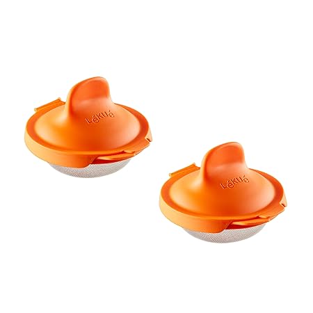 Lékué Pack Escalfador de Huevos, Acero Inoxidable, Naranja, 9,3 x ...