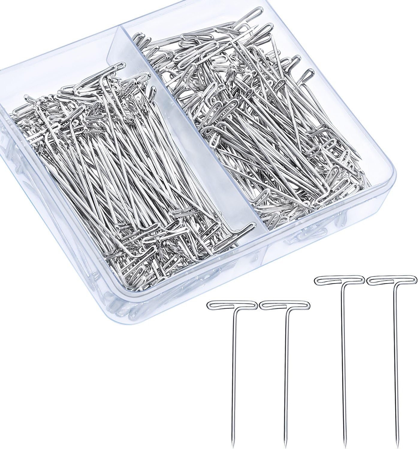 200 Pieces Wig T Pins for Wig Making, Holding Wigs, Blocking Knitting