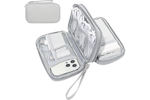 Electronics Travel Organizer Double Layer Lightweight Cable Organizer Bag High-Density Waterproof Material Cord Case for Cabl