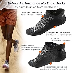 R-Gear Drymax No Show Running Socks For Men and