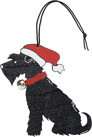 Immagini Di Cani Di Natale.Sweet William Decorazione Di Natale A Forma Di Cane Razza Schnauzer In Legno Colore Nero Amazon It Casa E Cucina
