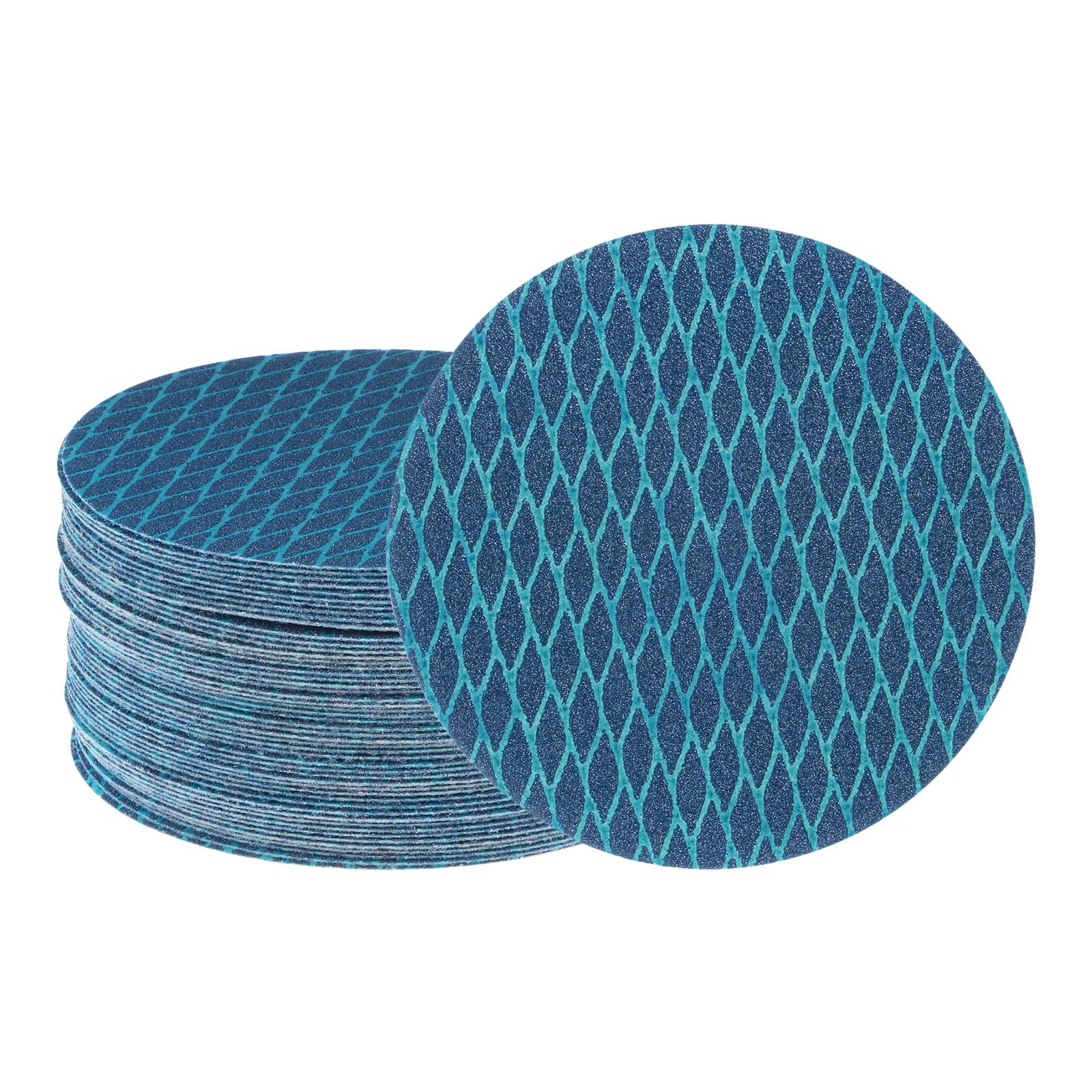 uxcell 50pcs Diamond Shape Sanding Discs 5 Inch 120 Grit Hook and Loop Woodworking Automotive Finishing Discs Sandpaper Pads for Random Disc Sander Orbital Sander