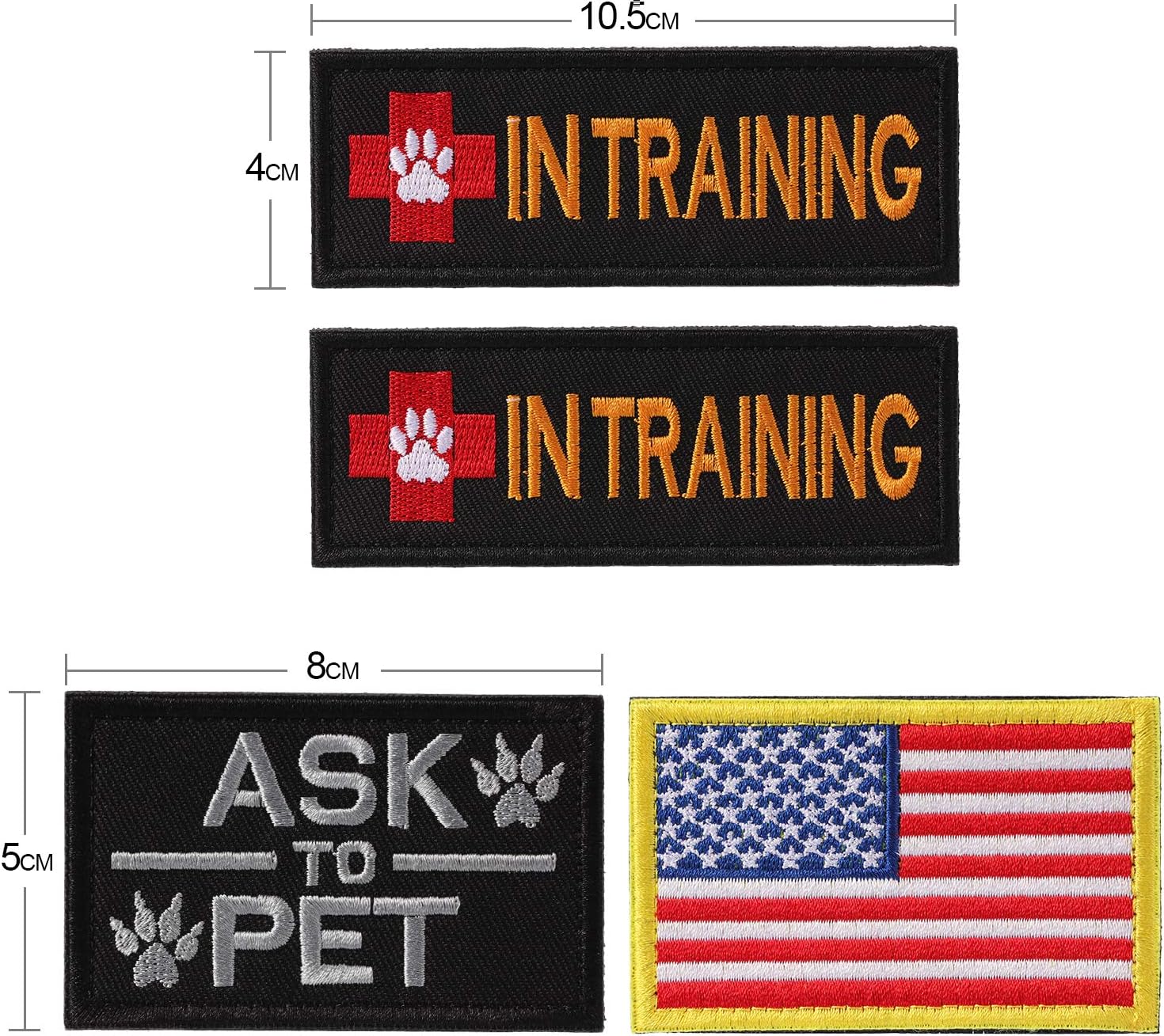 GrayCell Dog Pack Hound Travel Hiking Backpack Saddlebags//Morale Service Dog Patches for Pet Tactical K9 Harness Vest