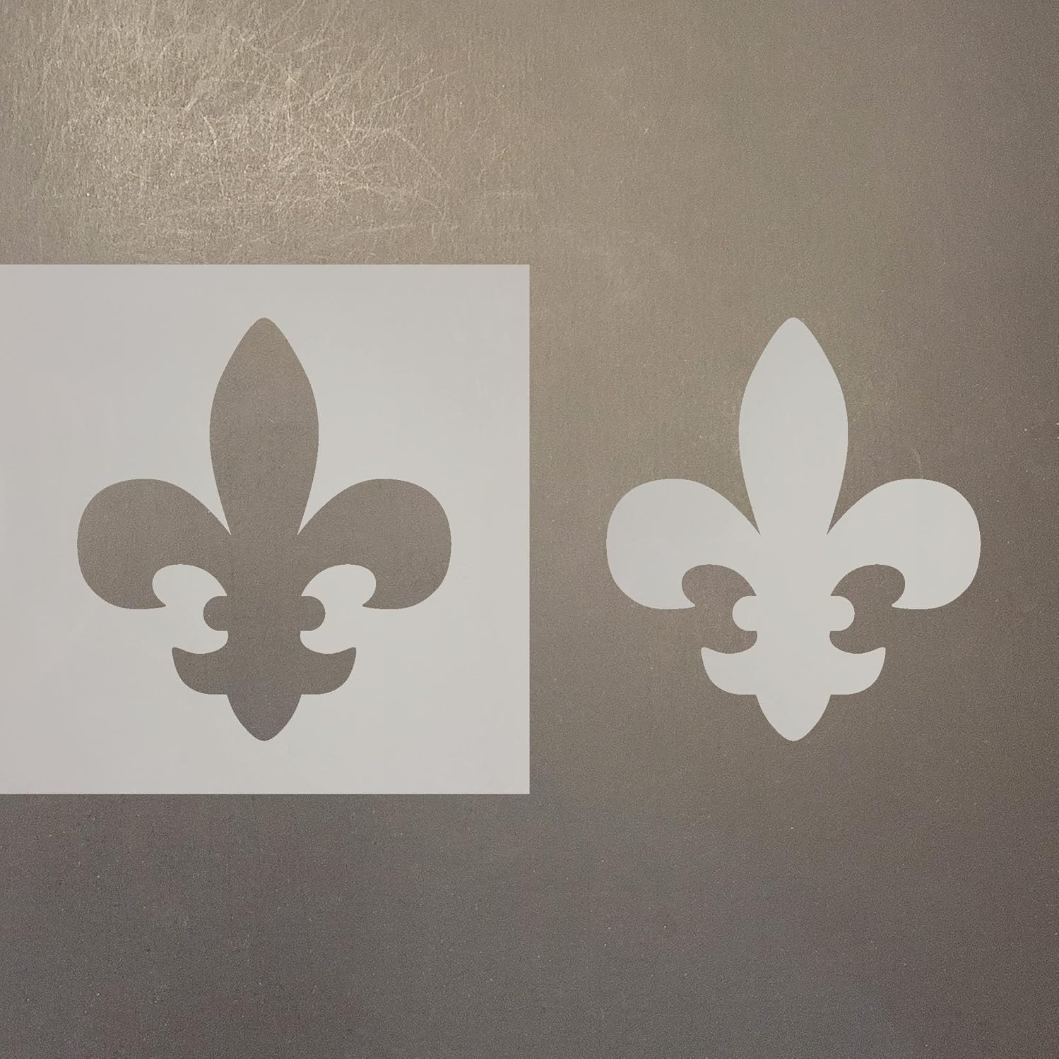 Mixed Media - Fleur De Lis 1 Reusable Mylar Stencil - Art Craft Supplies 4 Inch