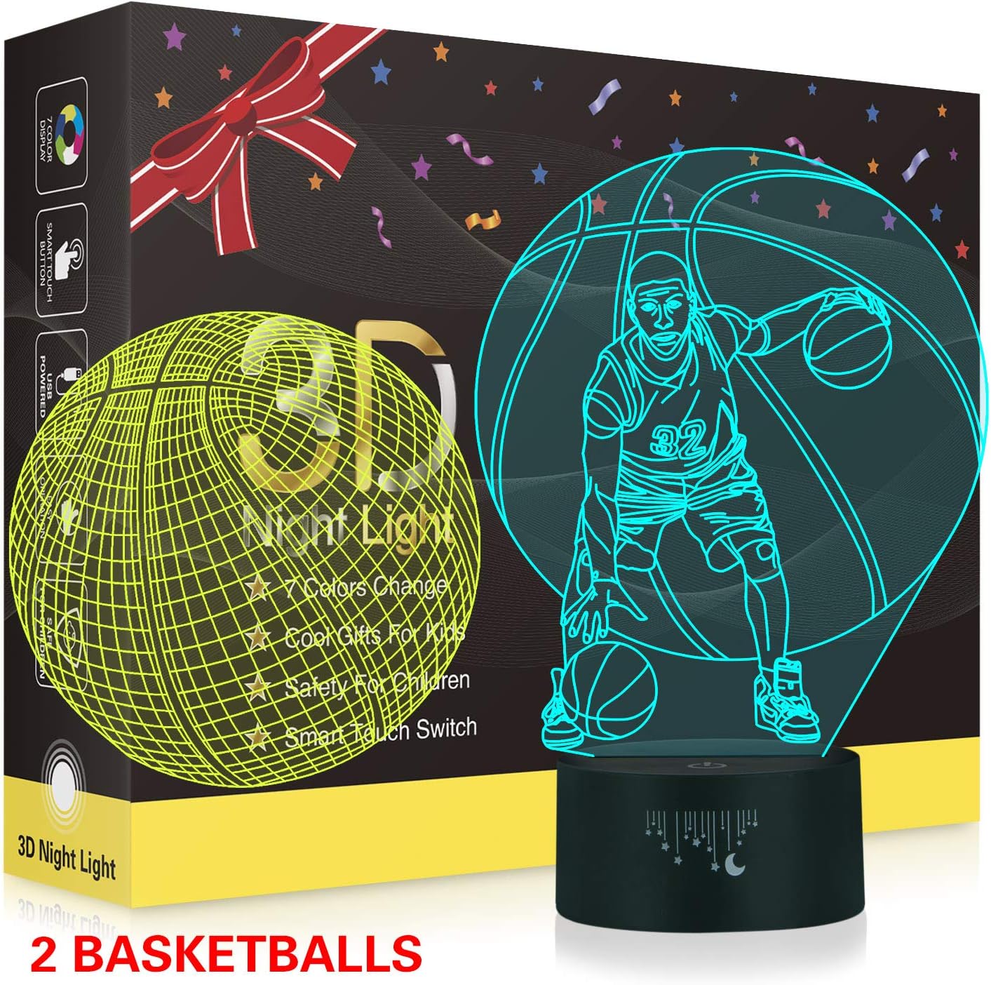 Best 3d desk lamp basketball
