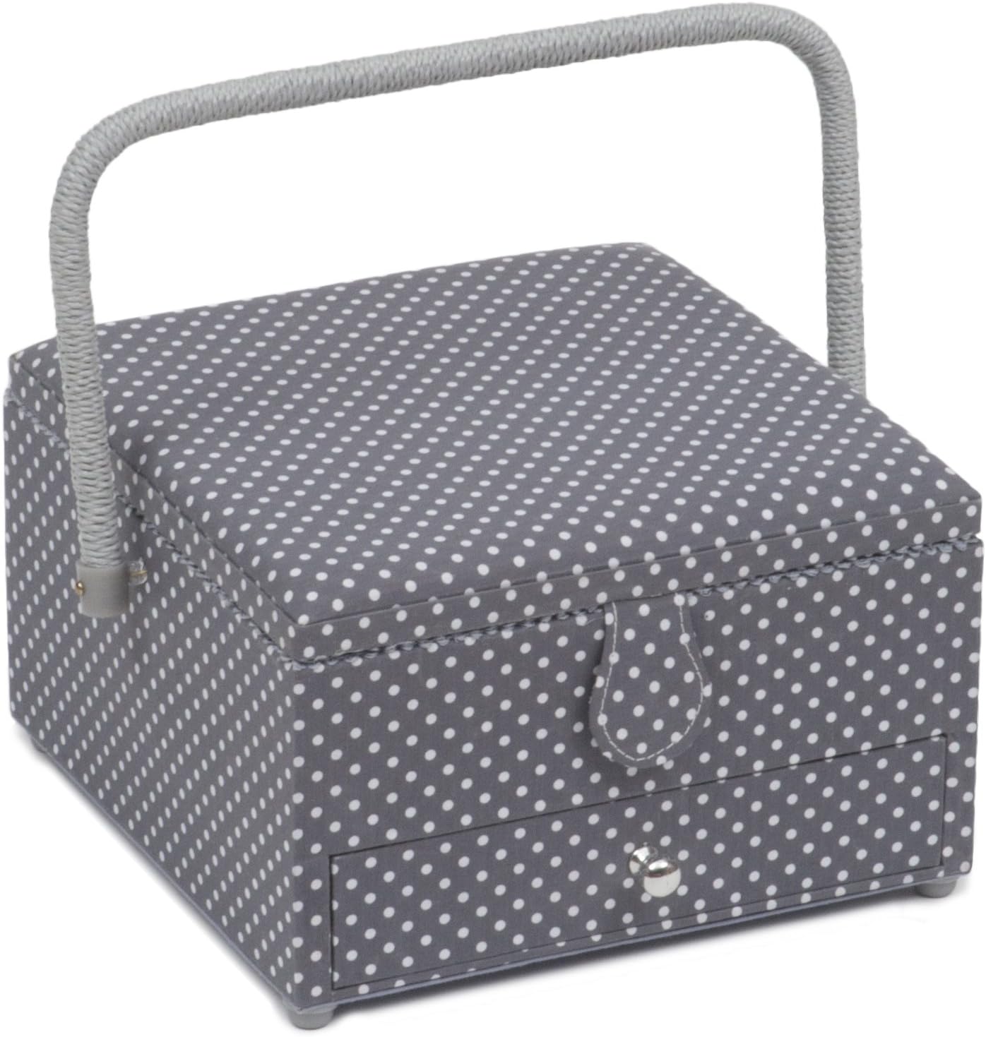Hobby Gift MRLDĤ Large Sewing Basket with a Pull-Out Draw in a Colourful Design, Ideal for Quilting Sewing, Crafting, Crochet
