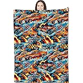 Car Throw Blanket for Adults Kids, 50x60 in, Muscle Cars Theme Flannel Blankets for Bedroom, Couch, Travel, Home Decor, Fuzzy Soft Cozy Warm Gifts