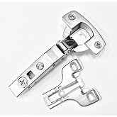 Hettich Euro 110 Soft Close Full Overlay Hinge &amp; 0 mm Face Frame Plate Combo (Hinge w/0mm Plate)