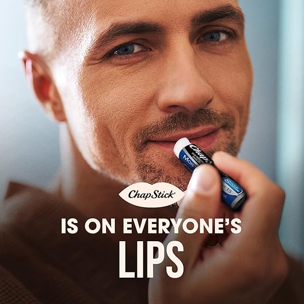 CHAPSTICK MOISTURIZER ORIGINAL LIP BALM TUBES, SPF 15 AND SKIN PROTECTANT – 0.15 OZ, 3 COUNT (PACK OF 1)