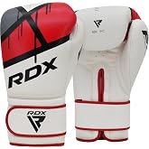 RDX Boxing Gloves EGO, Sparring Muay Thai Kickboxing MMA Heavy Training Mitts, Maya Hide Leather, Ventilated, Long Support, Punching Bag Workout Pads, Men Women Adult 8 10 12 14 16 oz