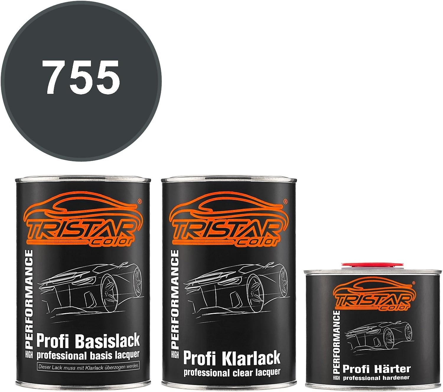 TRISTARcolor Peinture Voiture Crayon De Retouche Peinture Pour Mercedes/Daimler Benz 792 Palladiumsilber Metallic Peinture De Base Vernis Clair 50 Ml