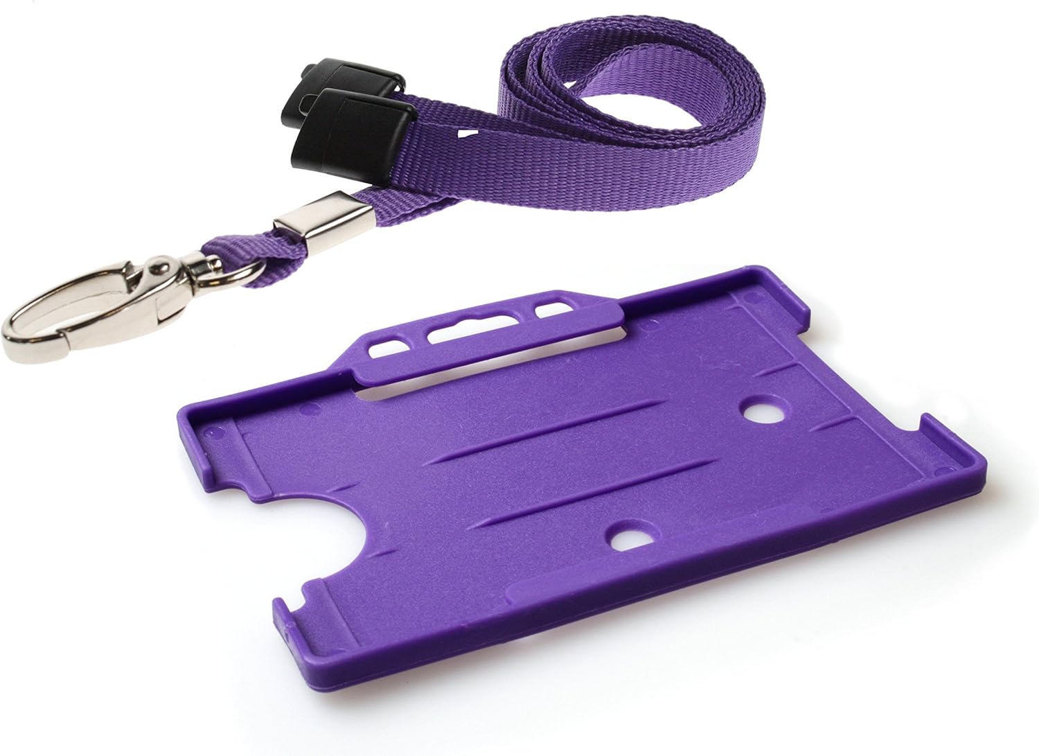 Customcard ltd® Holder and Lanyard Neck Strap with Lobster Metal Clip for ID Badge ID Card, Staff Card