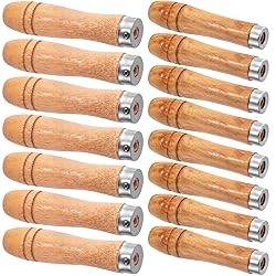 ANCIRS 20pcs Wooden File Handle with Strong Metal