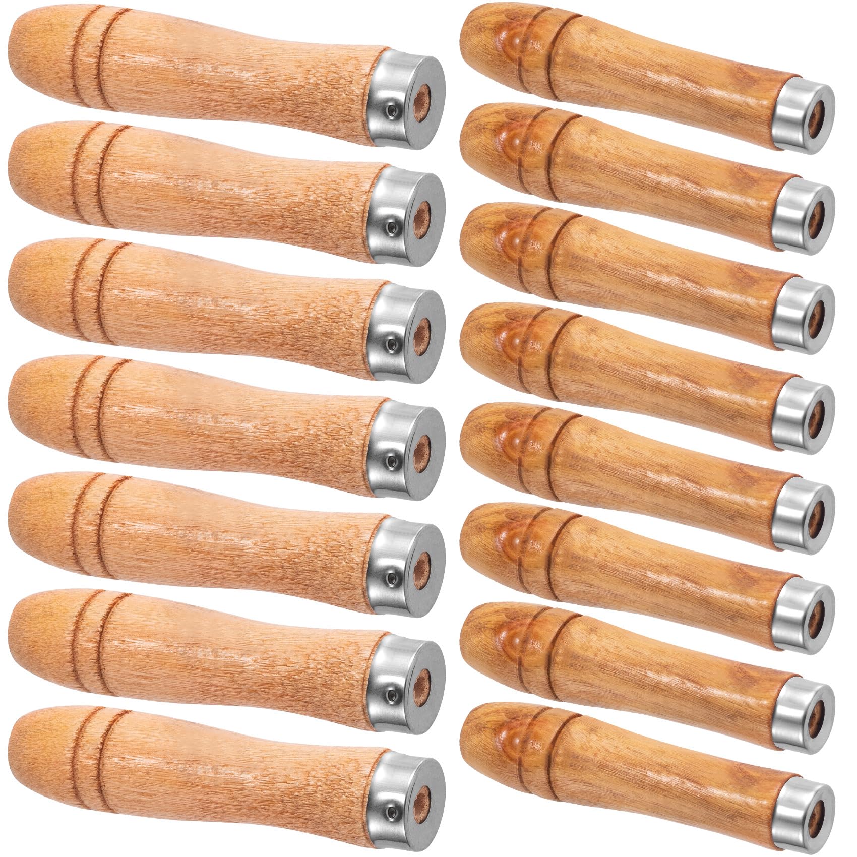 ANCIRS 20pcs Wooden File Handle with Strong Metal