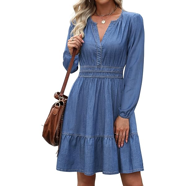 denim peplum dress Denim Effect Marcello Topstitched Peplum Top Blue / L