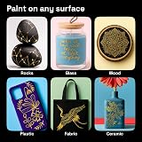 ARTISTRO 5 Gold Acrylic Paint Pens Set Extra Fine Tip Water Based view 3