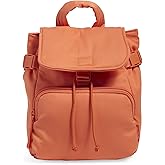 Vera Bradley Women's Cotton Utility Mini Backpack Purse, Orange Bell Pepper - Recycled Cotton, One Size