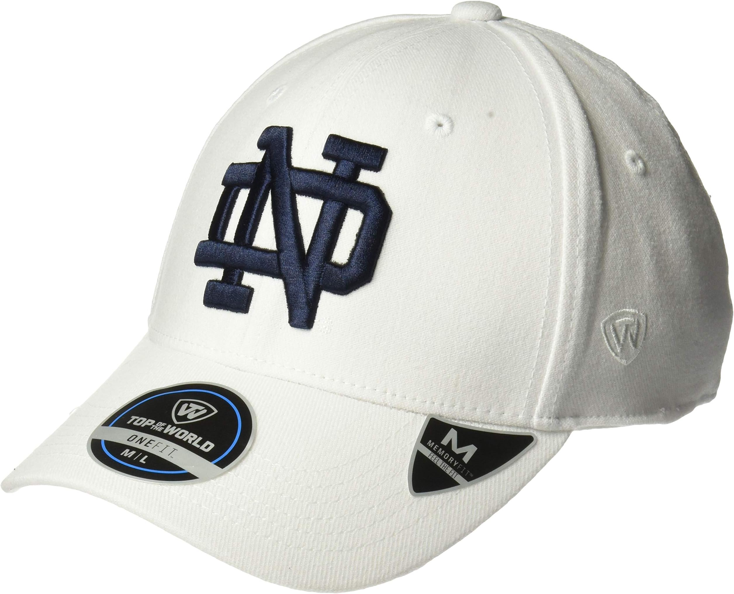 Top of the World Premium Collection One-Fit Memory Fit Hat White Icon
