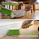 TDBS Dustpan and Brush Set Green – Easy Hold Soft Bristles Home Cleaning view 3