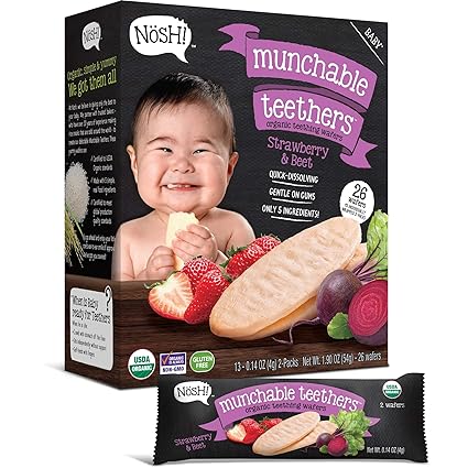 strawberry baby teether