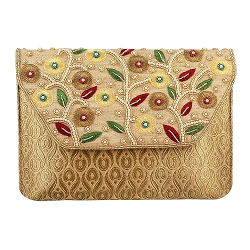 Women GOLD Synthetic Clutch (38-4339MY)
