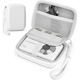 Roseliya Digital Camera Case for Kodak PIXPRO FZ55/FZ45/CAMKORY, White | for Lecran/for VAHOIALD Point and Shoot Camera, Hard Carrying Case with Mesh Pocket, Compact for Vlogging, Travel and Storage