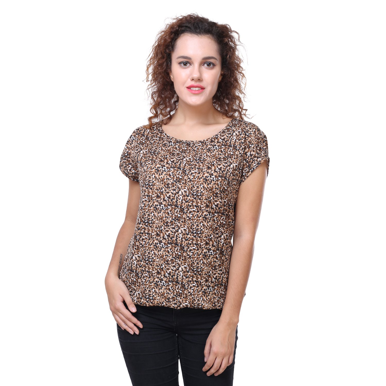 deewa brown printed top