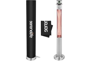 SereneLife Patio Heater Cover for SLOHT42 Infrared Outdoor Electric Space Heater, Heavy Duty Propane Heater Cover, Durable, T