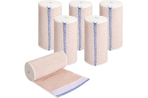 6 Pack Premium Elastic Bandage Wrap 4 Inch Compression Wrap Bandage Lymphedema Wraps for Legs, Ankle, Knee, Tummy