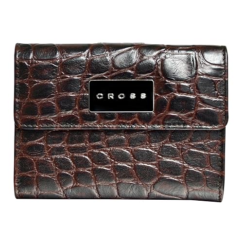 Cross Womens Genuine Leather Small Flap Wallet with Credit Card Slot