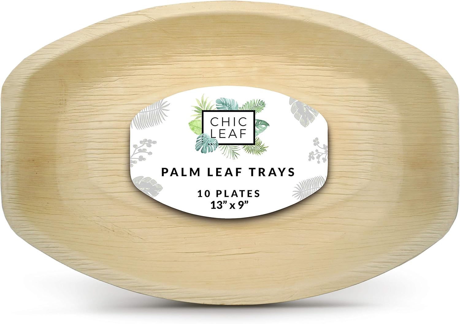 Chic Leaf Palm Leaf Platter Disposable Bamboo Plates 13