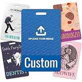 Personalized Image Badge Buddy - Standard ID Card Vertical - Print On Both Sides - Multiple Colors and Fonts to Choose from