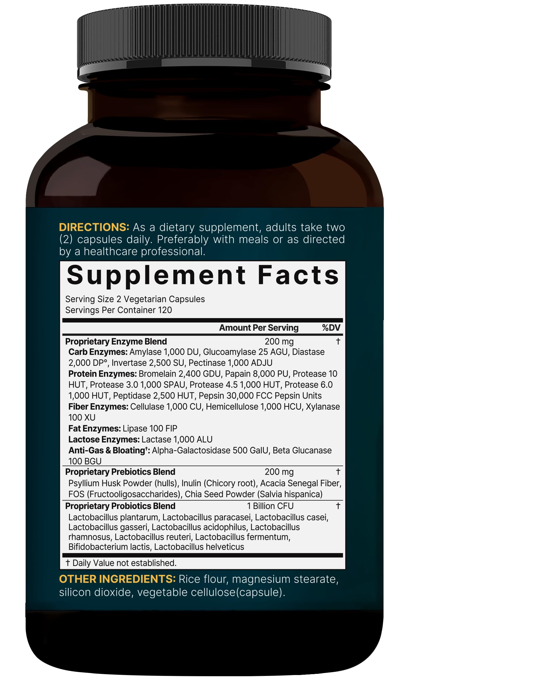 NatureBell Digestive Enzymes with Probiotics and Prebiotics, 240 Veggie Capsules | Gut & Digestive Health Support – 20 Enzyme & 5 Prebiotic Pancreatic Enzyme Complex | Non-GMO, Vegan Friendly