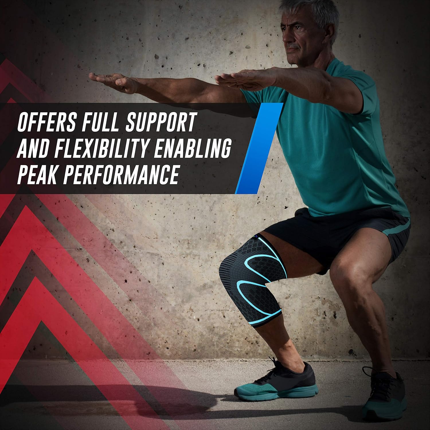 MODVEL 2 Pack Knee Brace | Knee Compression Sleeve for Men & Women | Knee Support for Running | Medical Grade Knee Pads for Meniscus Tear, ACL, Arthritis, Joint Pain Relief.: Sports & Outdoors