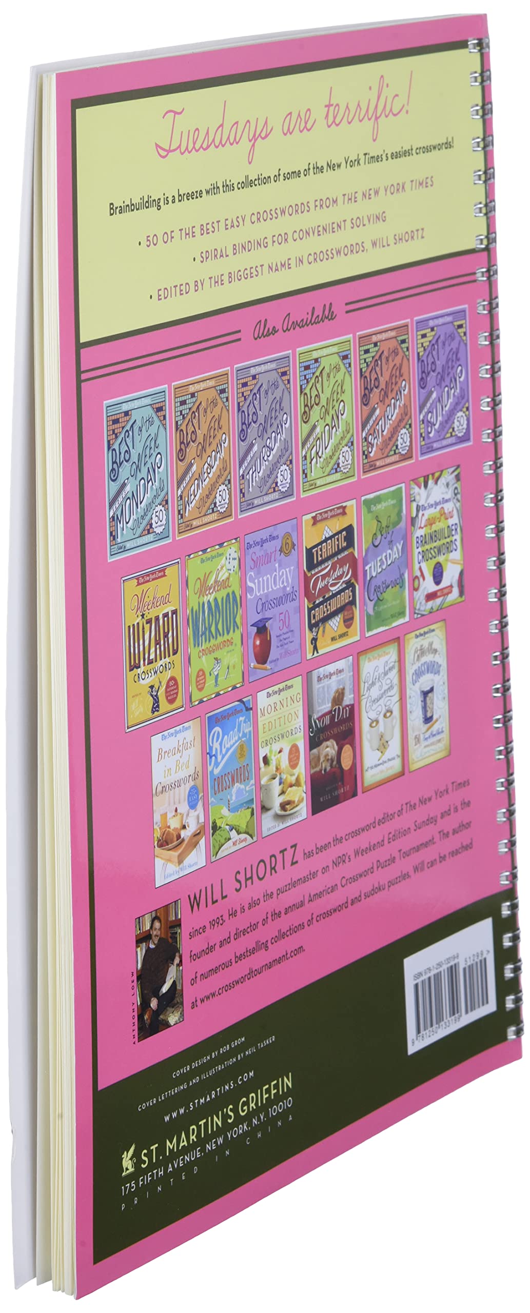 the new york times best of the week series tuesday crosswords 50 easy puzzles the new york times shortz will 9781250133199 books amazon ca