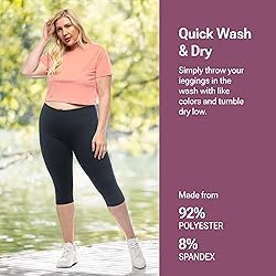 SATINA High Waisted Capri Leggings for Women