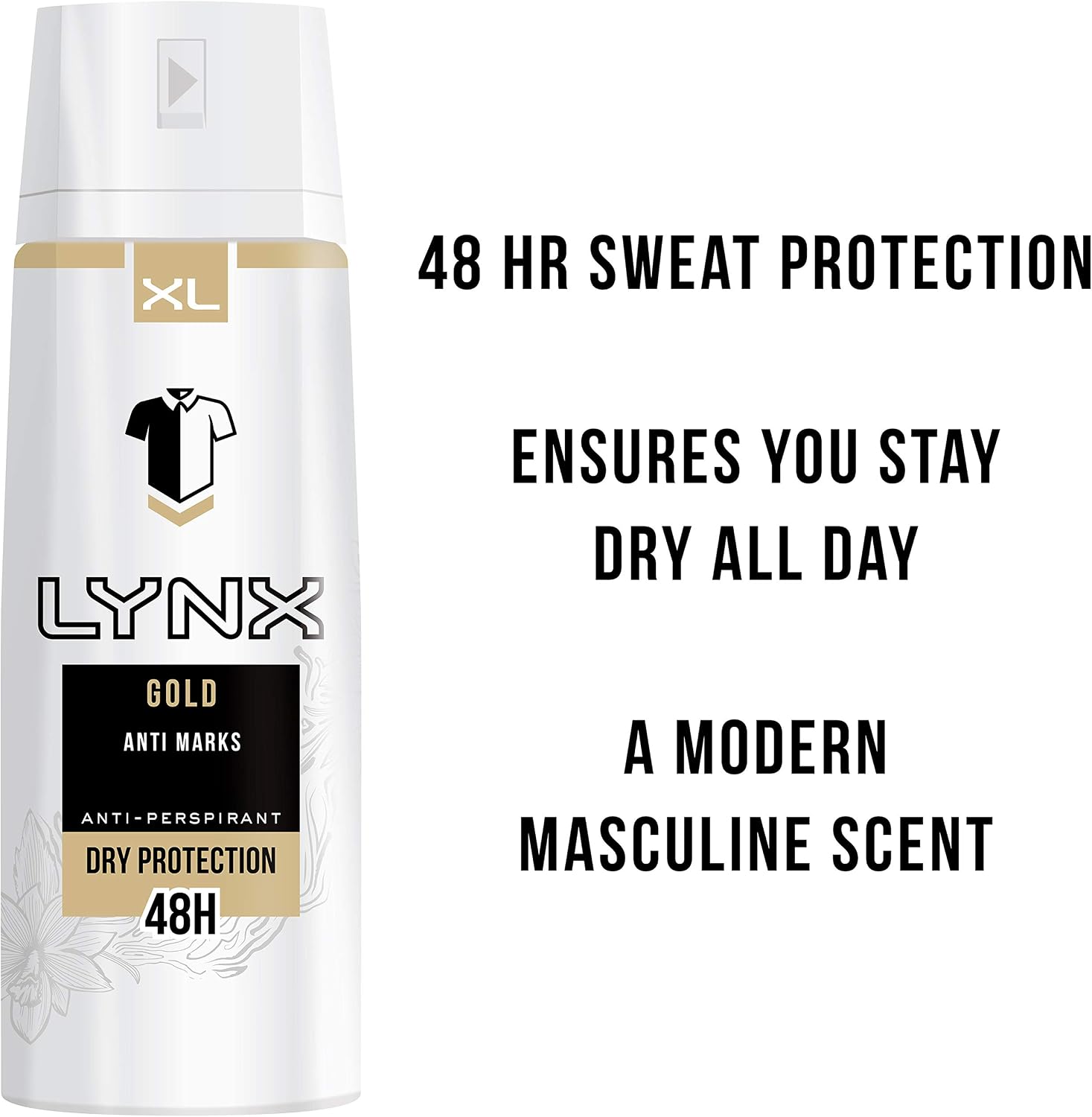 Lynx Gold Antiperspirant Deodorant For Men And Teenagers, Clean And Fresh Fragrance, Long Lasting Anti Sweat And Body Odour Protection Spray Bulk 2 Months Supply (6 x 200ml) - Image 4