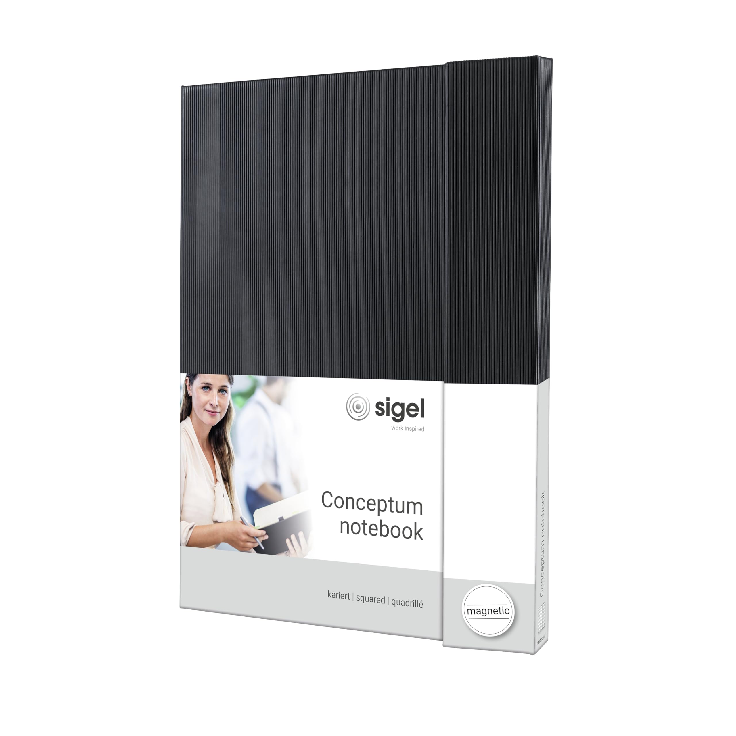 SIGEL CO151 Premium Notebook squaRed, A4, hardcover, Black - Conceptum