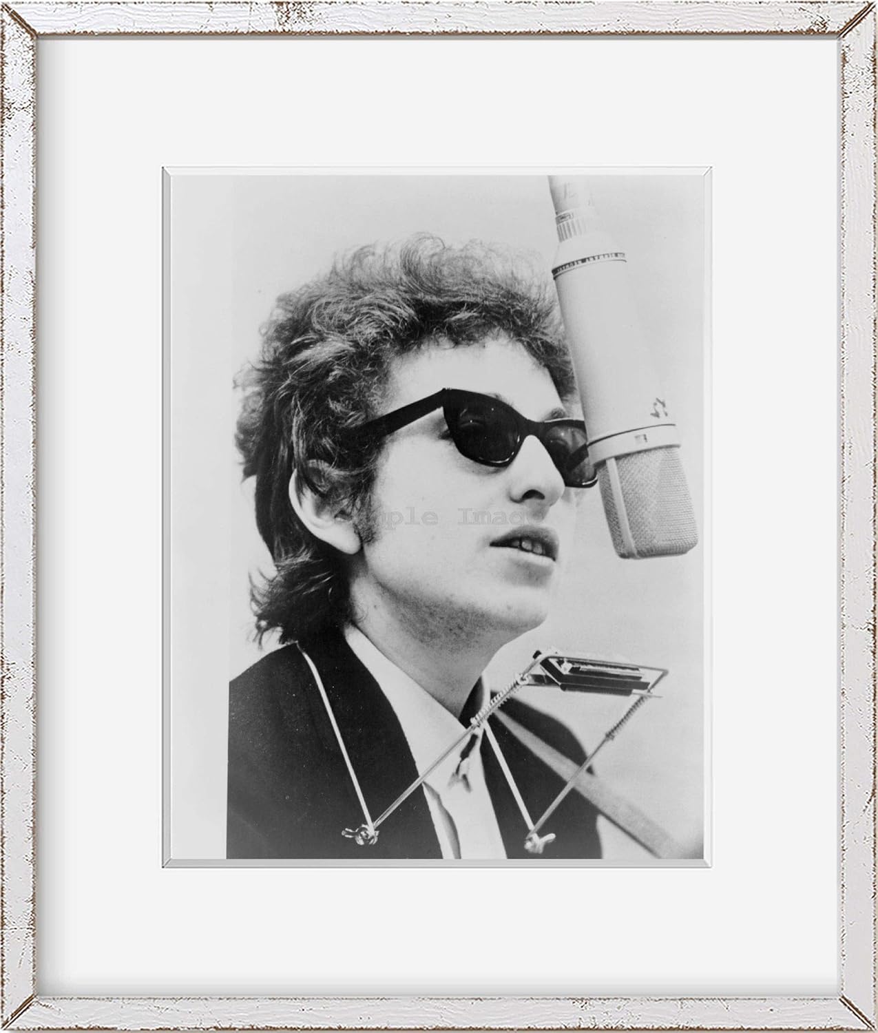 Photographs - INFINITE PHOTOGRAPHS Photo: Bob Dylan,Robert Allen Zimmerman,Standing Behind Overhead Microphone