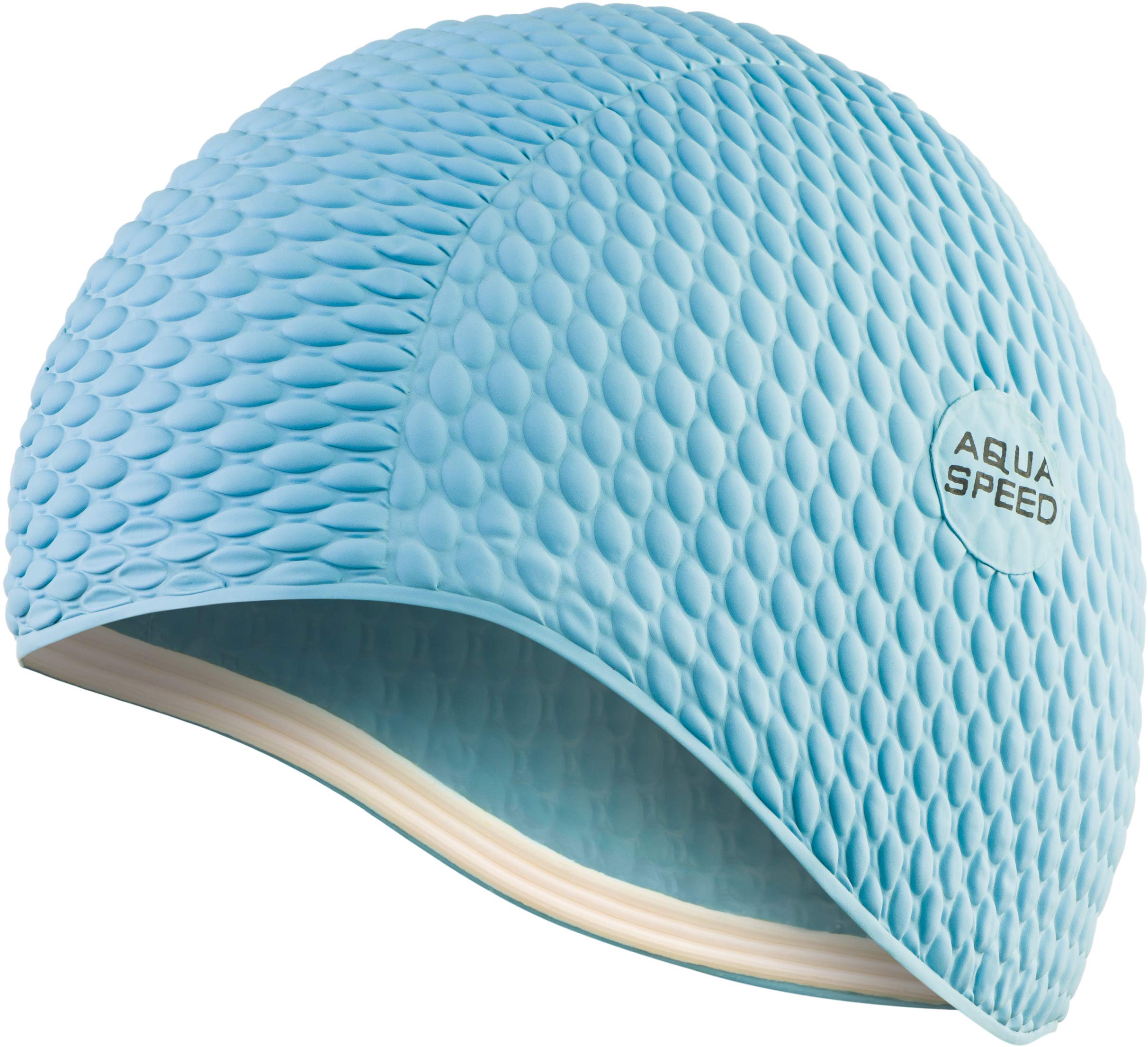 Aqua Speed swim cap | bathing cap | sports | training | swimming | long hair | latex | Bombastic Tic-Tac | Bombastic/light blue /02